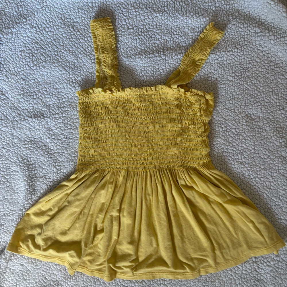 Y2K Yellow babydoll Top